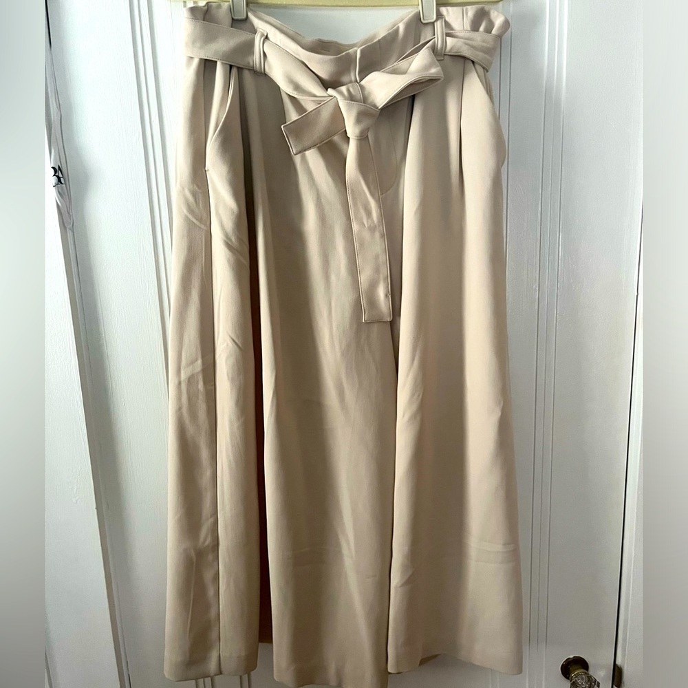 Anthropologie Maeve Wide Leg Cropped Trouser Pants size 14